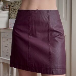 Free People Faux Leather Skirt